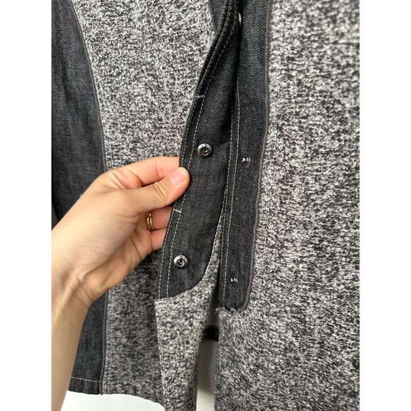 HIROKO KOSHINO TRUNK Heathered Stretch Jacket Snap Button Notch Size 40 - Picture 7 of 12